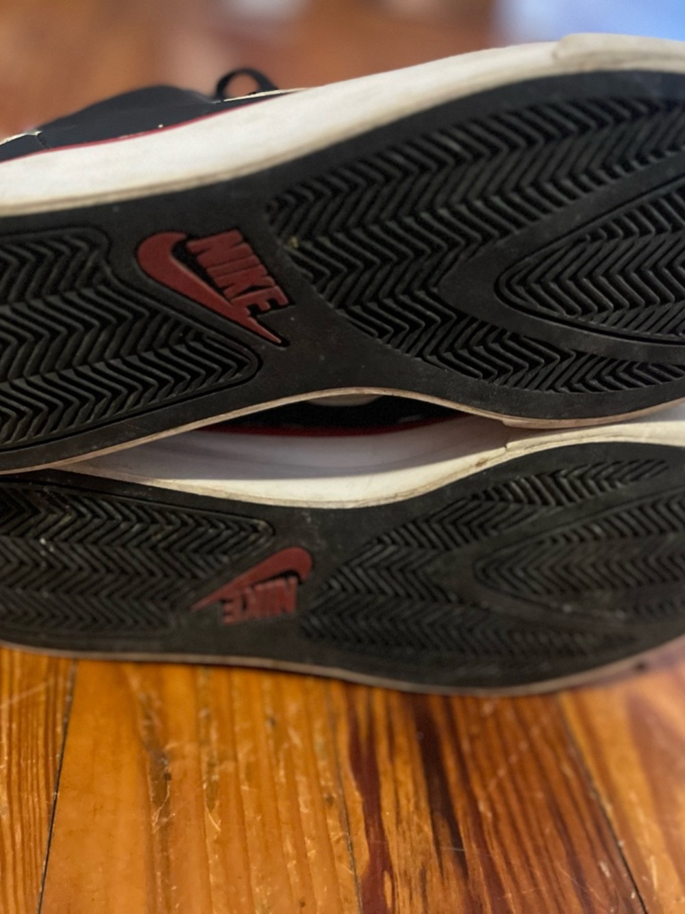 Nike Air Force 1 Black and Red High-Top Sneakers - Picture 6 of 6